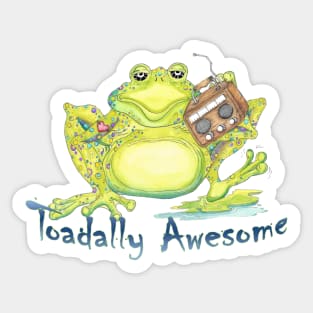 Toadally Awesome Watercolor Sticker